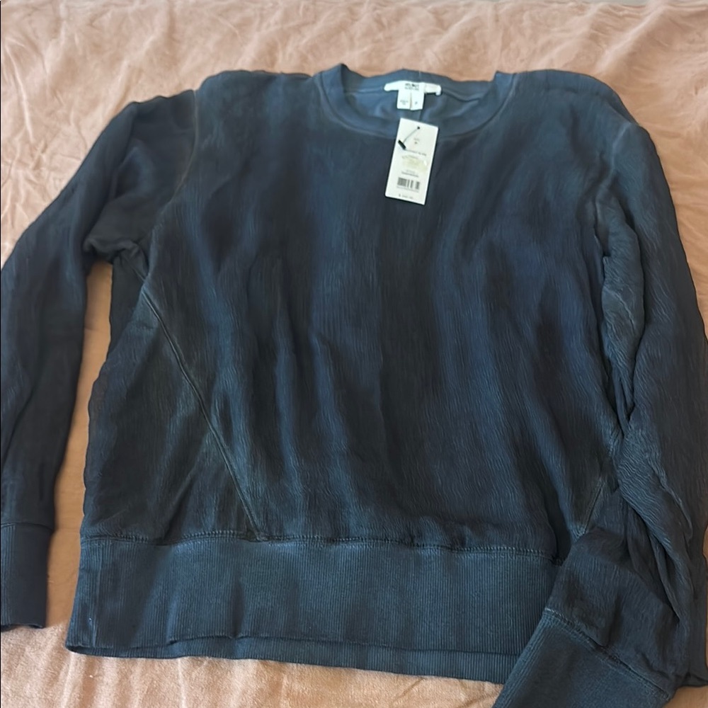 Helmut Lang Blue Sweatshirt ribbed NWT size P